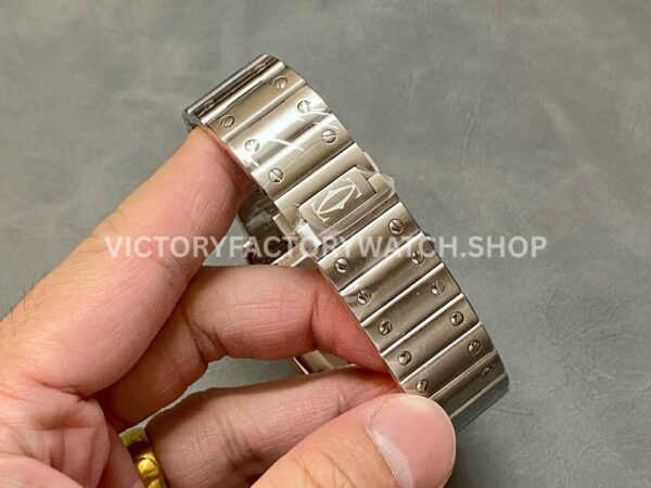 THB Factory Cartier Santos WSSA0030 39.8mm Full Steel Roman Numerals Blue Dial (6) THB Factory Cartier Santos WSSA0030 39.8mm Full Steel Roman Numerals Blue Dial