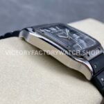 THB Factory Cartier Santos WSSA0037 39.8mm Steel Rubber Strap Roman Numerals Grey Dial (3) THB Factory Cartier Santos WSSA0037 39.8mm Steel Rubber Strap Roman Numerals Grey Dial