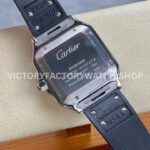 THB Factory Cartier Santos WSSA0037 39.8mm Steel Rubber Strap Roman Numerals Grey Dial (9) THB Factory Cartier Santos WSSA0037 39.8mm Steel Rubber Strap Roman Numerals Grey Dial