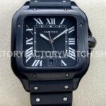 THB Factory Cartier Santos WSSA0039 black dial rubber strap
