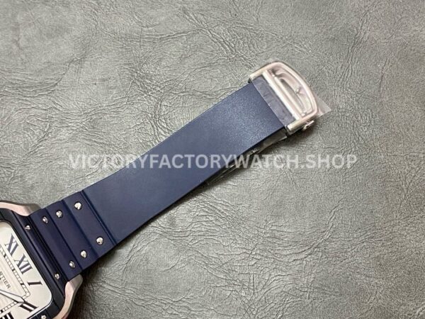THB Factory Cartier Santos WSSA0047 39.8mm Steel Rubber Strap Roman Numerals Grey Dial