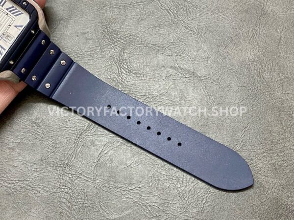 THB Factory Cartier Santos WSSA0047 39.8mm Steel Rubber Strap Roman Numerals Grey Dial