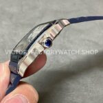THB Factory Cartier Santos WSSA0047 39.8mm Steel Rubber Strap Roman Numerals Grey Dial