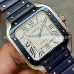 THB Factory Cartier Santos WSSA0047 39.8mm Steel Rubber Strap Roman Numerals Grey Dial