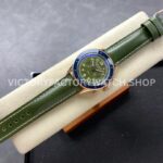 TW Factory Blancpain Air Command AC02-12B53-63B 42.5mm Rose Gold Calfskin Vintage ( (3) TW Factory Blancpain Air Command AC02-12B53-63B 42.5mm Rose Gold Calfskin Vintage Leather Strap Blue Ceramic Bezel Avocado Green Dial