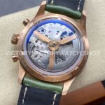 TW Factory Blancpain Air Command AC02-12B53-63B 42.5mm Rose Gold Calfskin Vintage ( (9) TW Factory Blancpain Air Command AC02-12B53-63B 42.5mm Rose Gold Calfskin Vintage Leather Strap Blue Ceramic Bezel Avocado Green Dial