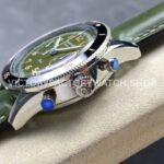 TW Factory Blancpain Air Command AC02-12B53-63B 42.5mm Steel Calfskin Vintage Leathe ( (3) TW Factory Blancpain Air Command AC02-12B53-63B 42.5mm Steel Calfskin Vintage Leather Strap Black Ceramic Bezel Avocado Green Dial