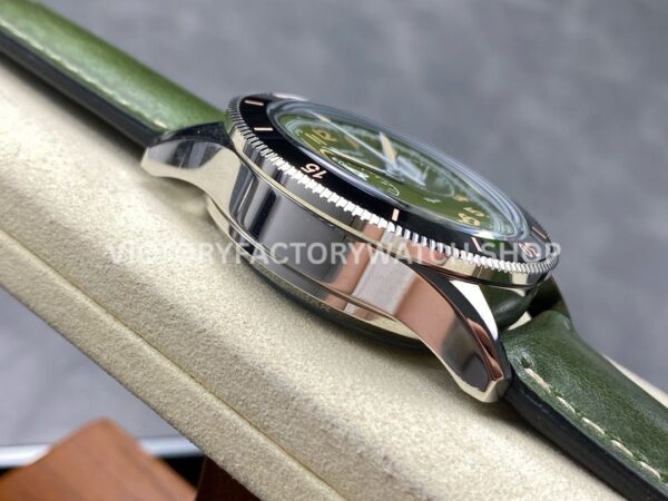 TW Factory Blancpain Air Command AC02-12B53-63B 42.5mm Steel Calfskin Vintage Leathe ( (6) TW Factory Blancpain Air Command AC02-12B53-63B 42.5mm Steel Calfskin Vintage Leather Strap Black Ceramic Bezel Avocado Green Dial