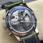 TW Factory Blancpain Air Command AC02-12B53-63B 42.5mm Steel Calfskin Vintage Leathe ( (7) TW Factory Blancpain Air Command AC02-12B53-63B 42.5mm Steel Calfskin Vintage Leather Strap Black Ceramic Bezel Avocado Green Dial