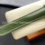 TW Factory Blancpain Air Command AC02-12B53-63B 42.5mm Steel Calfskin Vintage Leathe ( (8) TW Factory Blancpain Air Command AC02-12B53-63B 42.5mm Steel Calfskin Vintage Leather Strap Black Ceramic Bezel Avocado Green Dial