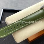 TW Factory Blancpain Air Command AC02-12B53-63B 42.5mm Steel Calfskin Vintage Leather Strap Blue Ceramic Bezel Avocado Green Dial