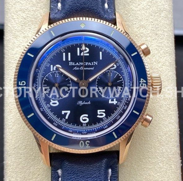 TW Factory Blancpain Air Command AC02-36B40-63B 42.5mm rose gold blue dial