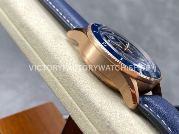 TW Factory Blancpain Air Command AC02-36B40-63B 42.5mm Rose Gold Calfskin Vintage Leather Strap Blue Ceramic Bezel Blue Dial