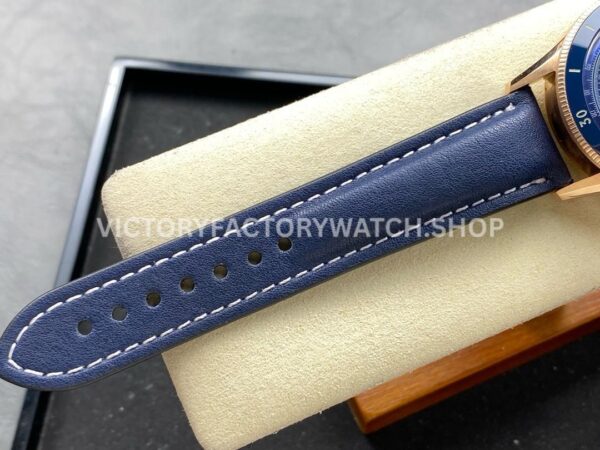 TW Factory Blancpain Air Command AC02-36B40-63B 42.5mm Rose Gold Calfskin Vintage Leather Strap Blue Ceramic Bezel Blue Dial
