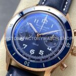 TW Factory Blancpain Air Command AC02-36B40-63B 42.5mm Rose Gold Calfskin Vintage Leather Strap Blue Ceramic Bezel Blue Dial