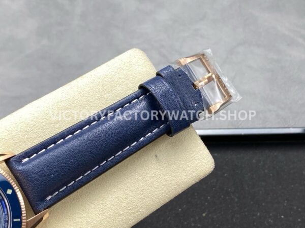TW Factory Blancpain Air Command AC02-36B40-63B 42.5mm Rose Gold Calfskin Vintage Leather Strap Blue Ceramic Bezel Blue Dial