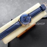 TW Factory Blancpain Air Command AC02-36B40-63B 42.5mm Rose Gold Calfskin Vintage Leather Strap Blue Ceramic Bezel Blue Dial