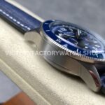 TW Factory Blancpain Air Command N0AC02O12B040N063B 42.5mm Steel Calfskin Vintage Leather Strap Blue Ceramic Bezel Blue Dial