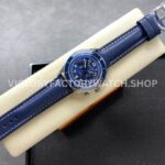 TW Factory Blancpain Air Command N0AC02O12B040N063B 42.5mm Steel Calfskin Vintage Leather Strap Blue Ceramic Bezel Blue Dial