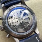 TW Factory Blancpain Air Command N0AC02O12B040N063B 42.5mm Steel Calfskin Vintage Leather Strap Blue Ceramic Bezel Blue Dial