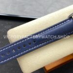 TW Factory Blancpain Air Command N0AC02O12B040N063B 42.5mm Steel Calfskin Vintage Leather Strap Blue Ceramic Bezel Blue Dial