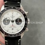 TW Factory Tudor Black Bay Chrono M79360N-0006 41mm Steel Leather Strap White Dial (3) TW Factory Tudor Black Bay Chrono M79360N-0006 41mm white dial