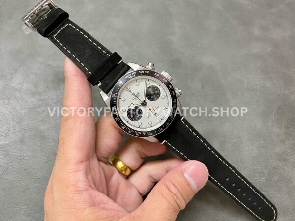 TW Factory Tudor Black Bay Chrono M79360N-0006 41mm Steel Leather Strap White Dial (9) TW Factory Tudor Black Bay Chrono M79360N-0006 41mm Steel Leather Strap White Dial