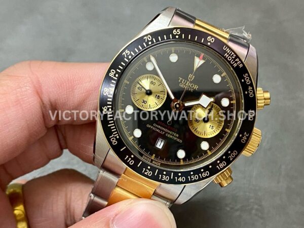 TW Factory Tudor Black Bay Chrono M79363N-0001 41mm Half Gold Steel Black Dial