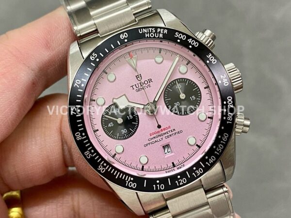 TW Factory Tudor Panda Black Bay Chrono 79360N-019 41mm Full Steel Pink Dial (14) TW Factory Tudor Panda Black Bay Chrono 79360N-019 41mm Full Steel Pink Dial