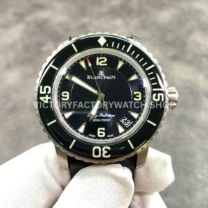 ZF Factory Blancpain Fifty Fathoms 5015-1130-52 45mm Titanium Textile Strap Arabic (3) Explore ZF Factory Blancpain Fifty Fathoms 5015-1130-52, a 45mm titanium model with a textile strap, Arabic numeral markers and black dial.