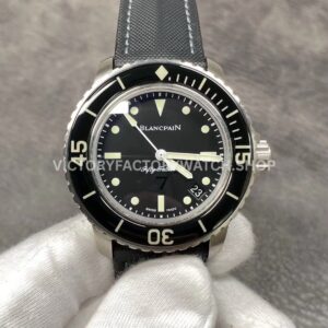 ZF Factory Blancpain Fifty Fathoms 5015E-1130-B52A 45mm Steel Textile Strap Black Dial (2) ZF Factory Blancpain Fifty Fathoms 5015E-1130-B52A 45mm steel textile strap black dial
