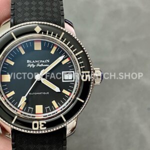 ZF Factory Blancpain Fifty Fathoms Barakuda 5008B-1130-B52A 40.3mm Steel Rubber Strap Black Dial (8) ZF Factory Blancpain Fifty Fathoms Barakuda 5008B-1130-B52A 40.3mm steel rubber strap black dial