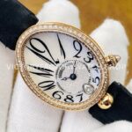 ZF Factory Breguet Reine de Naples 8918BA/58/964/D00D3L 36.5 x 28.5mm Rose Gold Leather Strap Arabic Numerals Mother Of Pearl Dial