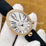 ZF Factory Breguet Reine de Naples 8918BA/58/964/D00D3L 36.5 x 28.5mm Rose Gold Leather Strap Arabic Numerals Mother Of Pearl Dial