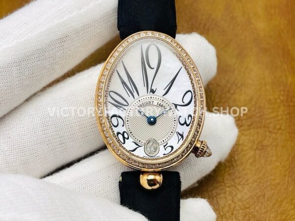 ZF Factory Breguet Reine de Naples 8918BA 58 964 D00D3L 36.5 x 28.5mm rose gold leather strap mother of pearl dial