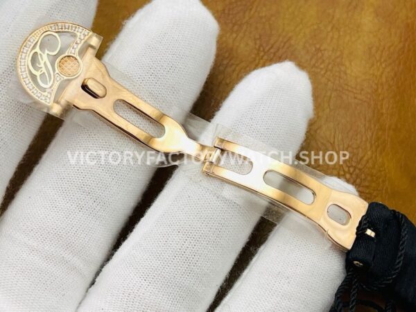 ZF Factory Breguet Reine de Naples 8918BA/58/964/D00D3L 36.5 x 28.5mm Rose Gold Leather Strap Arabic Numerals Mother Of Pearl Dial
