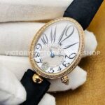 ZF Factory Breguet Reine de Naples 8918BA/58/964/D00D3L 36.5 x 28.5mm Rose Gold Leather Strap Arabic Numerals Mother Of Pearl Dial