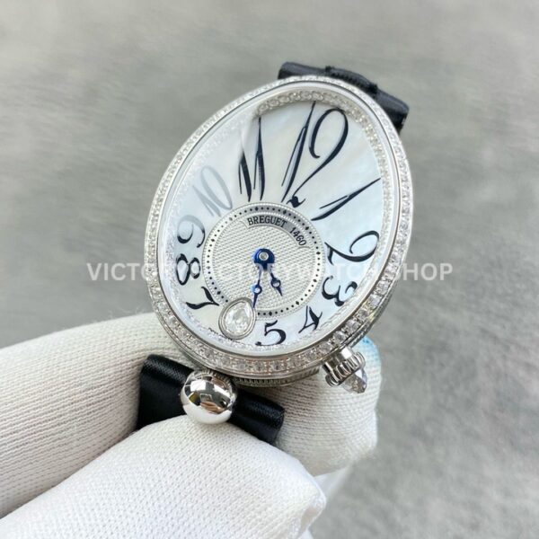 ZF Factory Breguet Reine de Naples 8918BB58964 D00D3L 36.5 x 28.5mm Steel Leather Strap ( (4) ZF Factory Breguet Reine de Naples 8918BB/58/964 D00D3L 36.5 x 28.5mm Steel Leather Strap Arabic Numerals Mother Of Pearl Dial
