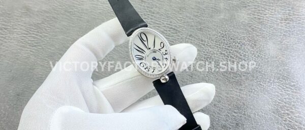 ZF Factory Breguet Reine de Naples 8918BB58964 D00D3L 36.5 x 28.5mm Steel Leather Strap ( (6) ZF Factory Breguet Reine de Naples 8918BB/58/964 D00D3L 36.5 x 28.5mm Steel Leather Strap Arabic Numerals Mother Of Pearl Dial