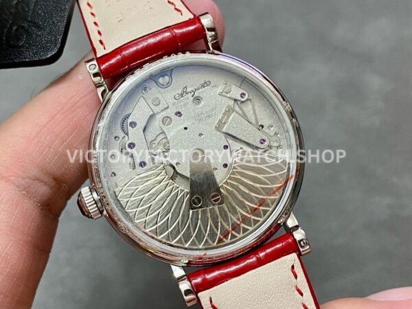 ZF Factory Breguet Tradition 7038BB/1T/9V6/D00D 37mm White Gold Leather Strap Skeletonized Dial