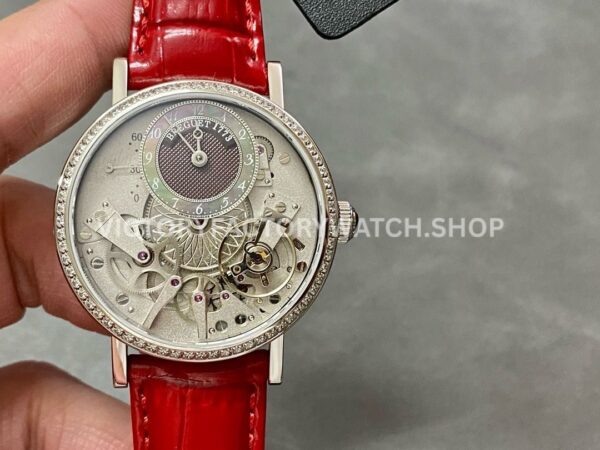 ZF Factory Breguet Tradition 7038BB 1T 9V6 D00D 37mm white gold leather strap openworked dial