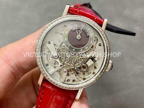 ZF Factory Breguet Tradition 7038BB/1T/9V6/D00D 37mm White Gold Leather Strap Skeletonized Dial