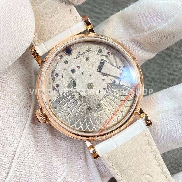 ZF Factory Breguet Tradition 7038BR189V6D00D 37mm Rose Gold Leather Strap Silver Dial (5) ZF Factory Breguet Tradition 7038BR/18/9V6/D00D 37mm Rose Gold Leather Strap Silver Dial