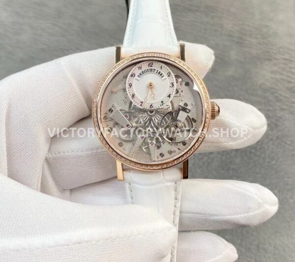 ZF Factory Breguet Tradition 7038BR189V6D00D 37mm Rose Gold Leather Strap Silver Dial (6) ZF Factory Breguet Tradition 7038BR 18 9V6 D00D 37mm rose gold leather strap silver dial