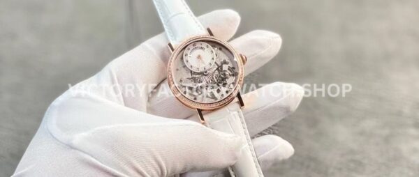 ZF Factory Breguet Tradition 7038BR189V6D00D 37mm Rose Gold Leather Strap Silver Dial (7) ZF Factory Breguet Tradition 7038BR/18/9V6/D00D 37mm Rose Gold Leather Strap Silver Dial