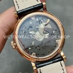 ZF Factory Breguet Tradition 7057BR-G9-9W6 40mm Rose Gold Leather Strap Roman Numerals Black Dial