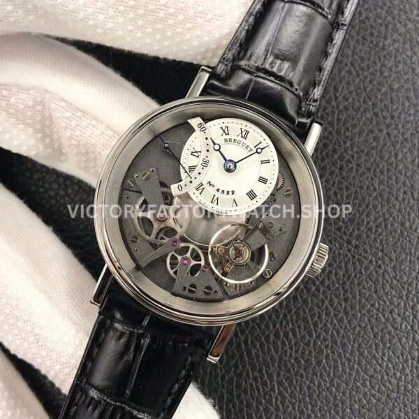 ZF Factory Breguet Tradition 7097BBG19WU 40mm White Gold Leather Strap Roman Numerals Grey Dial (4) ZF Factory Breguet Tradition 7097BB/G1/9WU 40mm White Gold Leather Strap Roman Numerals Grey Dial
