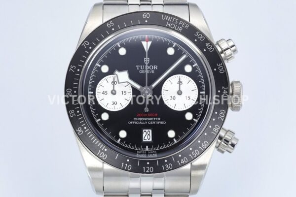 ZF Factory Tudor Black Bay Chrono 79360N-0001 41mm Full Steel Ceramic Bezel Black Dial Jubilee (2) ZF Factory Tudor Black Bay Chrono 79360N-0001 41mm Full Steel Ceramic Bezel Black Dial Jubilee