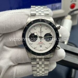 ZF Factory Tudor Black Bay Chrono 79360N-0002 41mm Full Steel Ceramic Bezel White Dial Jubilee (7) ZF Factory Tudor Black Bay Chrono 79360N-0002 white dial