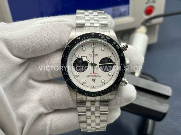 ZF Factory Tudor Black Bay Chrono 79360N-0002 41mm Full Steel Ceramic Bezel White Dial Jubilee (7) ZF Factory Tudor Black Bay Chrono 79360N-0002 white dial